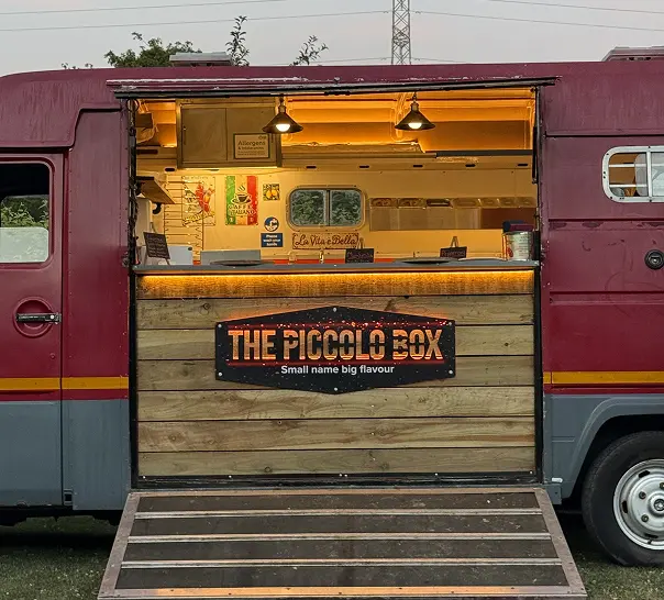 The Piccolo Box Mobile Pizza Bar Serving Authentic Stone-Baked Pizza